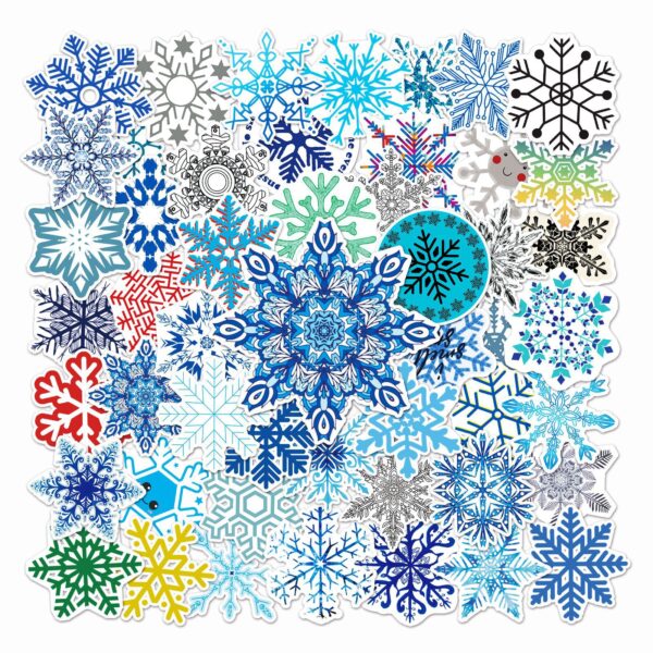 Wholesale 50pcs/pack snowflake graffiti winter small fresh DIY luggage stickers