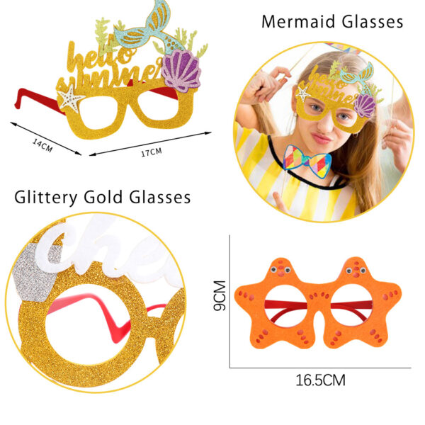 Wholesale 2025 Amazon New Hawaiian Glasses Decoration Children's Ball Photo Props Plastic Glasses Party Supplies