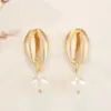 Fashion Shell Shell Inlaid Shell Artificial Pearls Women's Earrings 1 Pair