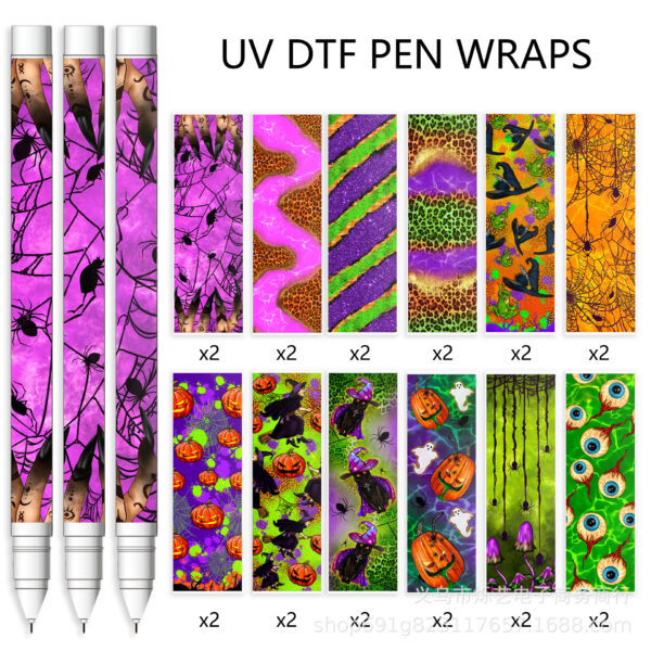 Wholesale Autism Christmas Halloween suit UV DTF Transfer Crystal Pen Sticker