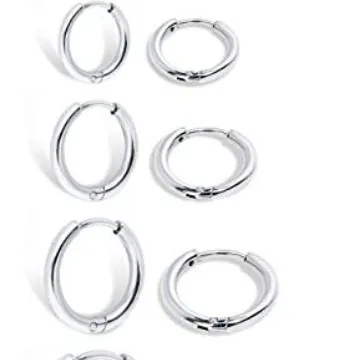 Fashion 18K Vacuum Plated 316L Stainless Steel Hoop Earrings Wear-resistant Color-retaining Stud Earrings Geometric Pattern Jewelry