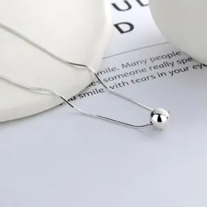 Wholesale Jewelry Elegant Wedding Simple Style Solid Color Titanium Steel Pendant Necklace