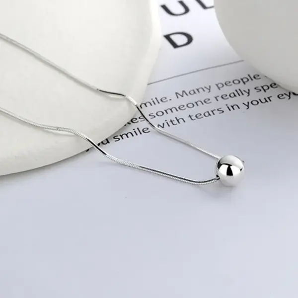 Wholesale Jewelry Elegant Wedding Simple Style Solid Color Titanium Steel Pendant Necklace