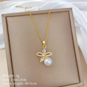 B527 Titanium Steel Chain Copper Pendant