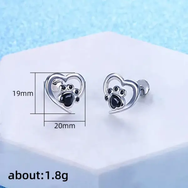 Wholesale 1 Pair Cartoon Style Heart Shape Copper Ear Studs