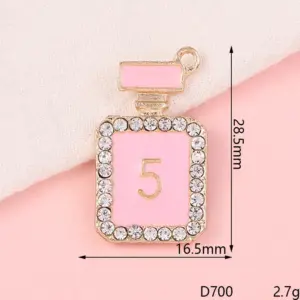D700 Oil Dripping 5-Word Perfume Bottle (Pink) / Diy Ornament