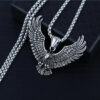 oly-df7d5c0383538559e6364d6bc3ac9919 Wholesale Factory Direct titanium steel eagle pendant punk necklace retro trendy men's stainless steel casting eagle pendant