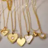 Wholesale PVD Coated 18K Gold Real Gold Plated Heart Shape 304 Stainless Steel Sweet Waterproof Non Tarnish 304 Stainless Steel Pendant Necklace