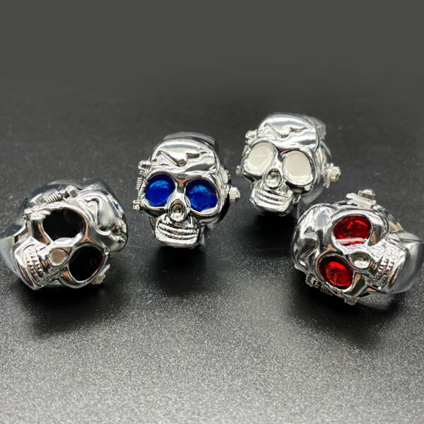 Wholesale [Ring watch] cross-border foreign trade personality skull ring watch men and women ghost student flip animation ring