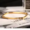 Wholesale Fashion Square Titanium Steel Plating Inlay Zircon Bangle 1 Piece