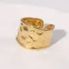 Wholesale PVD Coated Real Gold Plated 18K Gold Irregular 304 Stainless Steel Modern Style Simple Style Waterproof Non Tarnish Open Rings