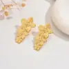 1 Pair Sweet Simple Style Classic Style Flower 304 Stainless Steel Imitation Gold Electroplating Ear Studs