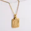 oly-df8e10e393eaf069ed6a2c45b7a4777d Wholesale PVD Coated 18K Gold Plated Letter 304 Stainless Steel Simple Style Waterproof Non Tarnish 304 Stainless Steel Pendant Necklace