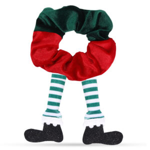 Red and green hair tie