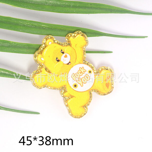 Wholesale Cartoon Cute Rainbow Personality Bear Bag Jewelry Acrylic Flatback OLY Exclusive