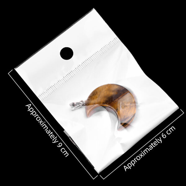 Wholesale Natural crystal agate stone 30mm moon pendant necklace pendant