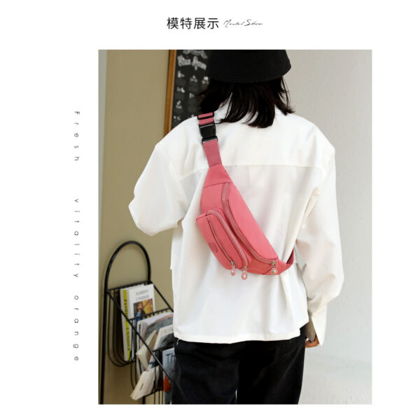 Wholesale Women's casual crossbody waist bag outdoor fashion all-match shoulder waist bag Korean style trendy multi-layer travel portable bag