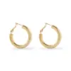 Wholesale PVD Coated 18K Gold Real Gold Plated Geometric 201 Stainless Steel Fashion Waterproof Non Tarnish Earrings