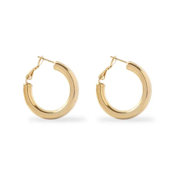 Wholesale PVD Coated 18K Gold Real Gold Plated Geometric 201 Stainless Steel Fashion Waterproof Non Tarnish Earrings