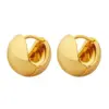 PVD Coated Real Gold Plated Solid Color Titanium Steel Simple Style Waterproof Non Tarnish Earrings