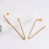 Wholesale PVD Coated 18K Gold Plated U Shape Stainless Steel Simple Style Waterproof Non Tarnish Earrings