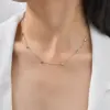 Wholesale PVD Coated Real Gold Plated Triangle Square Water Droplets 201 Stainless Steel Fairy Style Simple Style Waterproof Non Tarnish 201 Stainless Steel Necklace