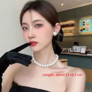 Am1335 White Pearl Necklace 12#