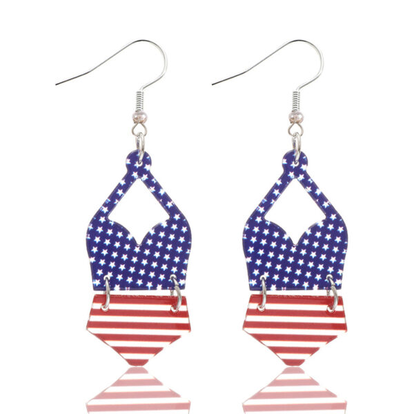 Wholesale Independence Day Stripe Earrings