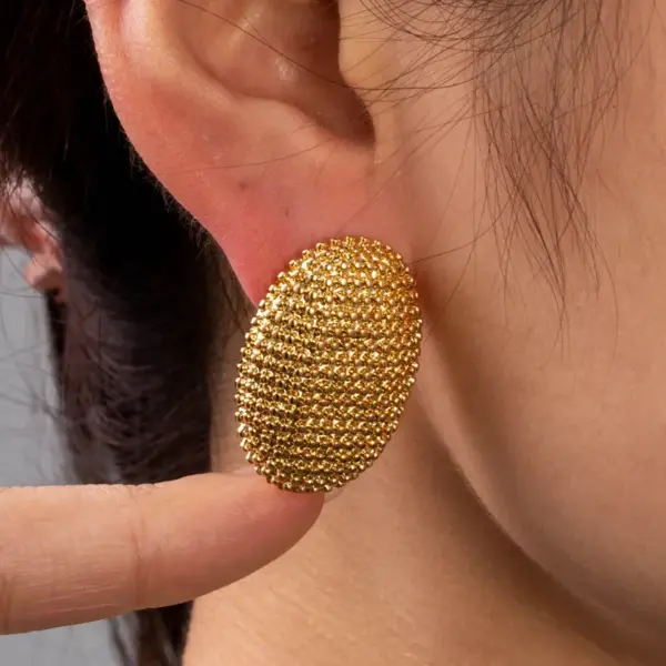 Wholesale PVD Coated 16K Gold Plated Geometric 304 Stainless Steel Modern Style Simple Style Waterproof Non Tarnish
