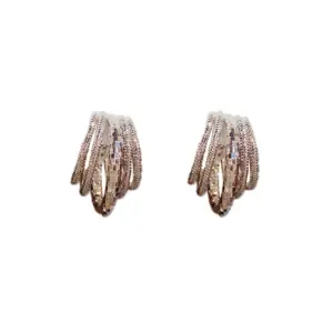 Silver-Multi-Layer Metal C Ear Ring (Thickened Gold Plating)