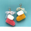 Wholesale Christmas Boots Keychain Cute Bow Bag Pendant Cartoon Plush Car Key Chain Ring Gift Accessories