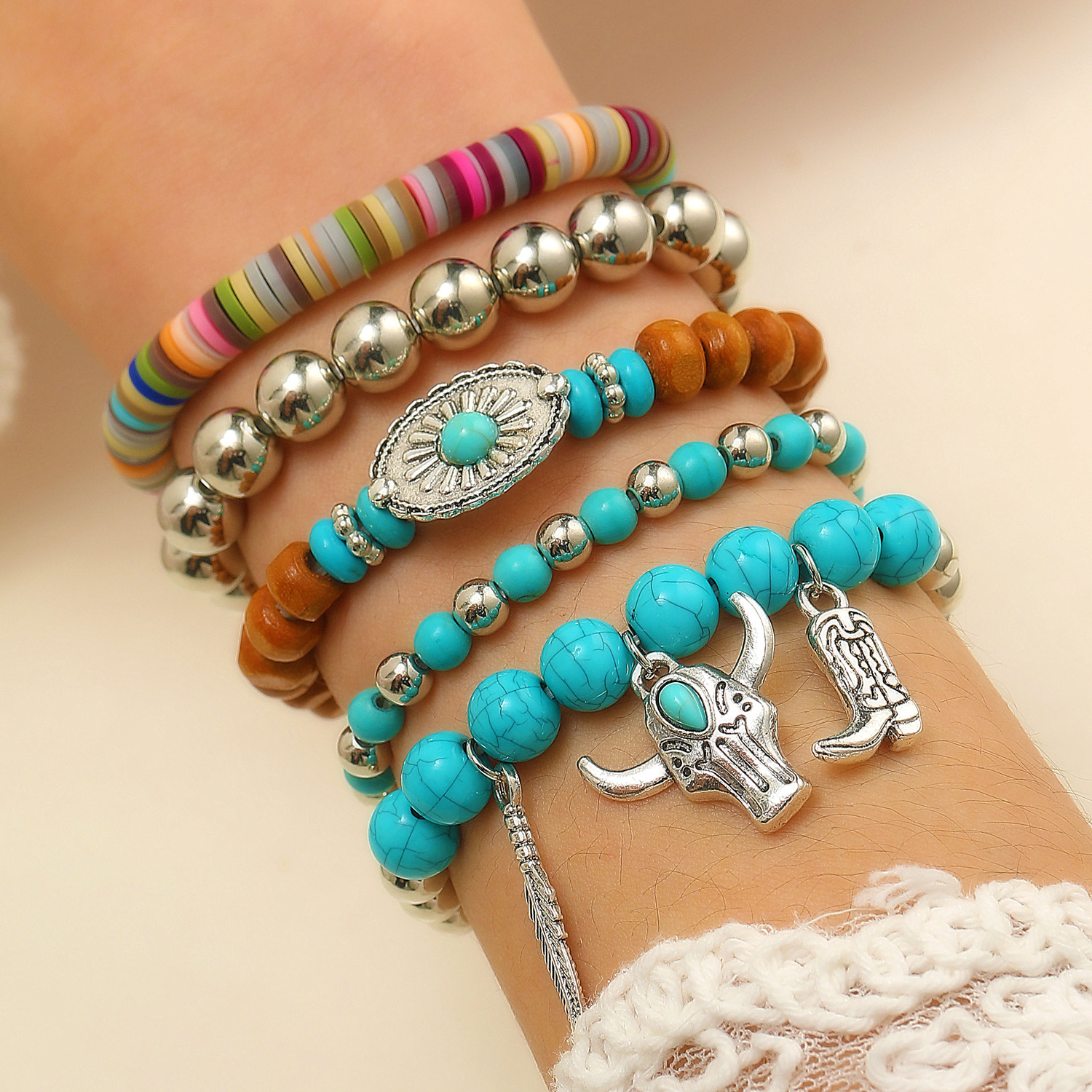 Wholesale Bohemian style turquoise bracelet