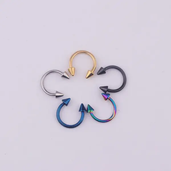 316L Stainless Steel Nose Rings & Studs Geometric Waterproof Non Tarnish Surgical Steel