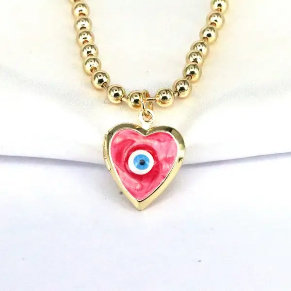 Wholesale Elegant Hip-hop Vintage Style Eye Copper Plating Gold Plated Pendant Necklace
