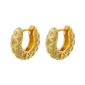 Ve1022 Gold Diamond Plaid 1 Pair