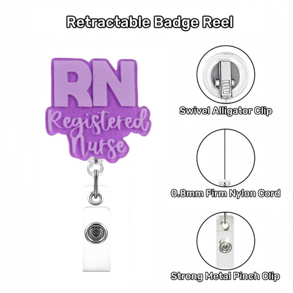 Wholesale New Hot Sale Acrylic RN Medical Care Telescopic Clip Easy Pull Buckle Easy Pull ID Buckle Beaded Badge Scroll Gift