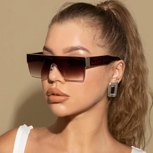 Wholesale New Square Sunglasses Women's European and American Fashion Trend conjoined Sunglasses Men's Instagram Style Street Photoshoot Cross-border Sunglasses