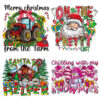 Wholesale Christmas logo clothing UV DTF Ready to Press Transfers Wraps