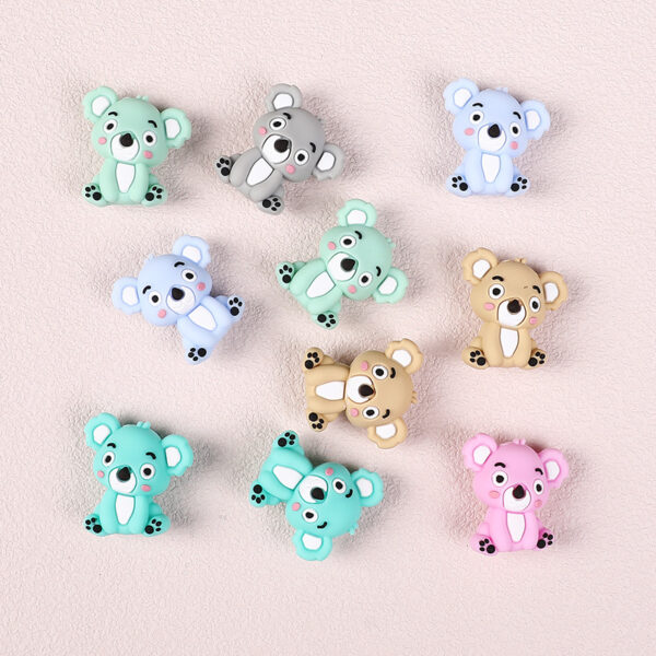 oly-dfdfb667fa14600f412166b9cce73bf0 Wholesale Cross-Border New 3D Koala Silicone Beads Cartoon Animal DIY Bracelet Kidsren's Jewelry Beaded Accessories Silicone Beads
