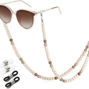 Wholesale Women's Cross-border Certificate Necklace Wooden Beads Jewelry Glasses Necklace