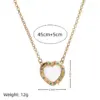 Wholesale Jewelry Shiny Water oplets Red Heart Copper Zircon Gold Plated Twisted Rope Chain Pendant Necklace