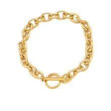 PVD Coated Real Gold Plated Heart Shape Titanium Steel Simple Style Waterproof Non Tarnish Titanium Steel Bracelets
