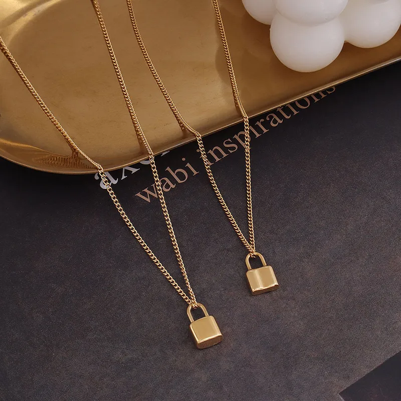 Wholesale PVD Coated Real Gold Plated 18K Gold Geometric 304 Stainless Steel Waterproof Non Tarnish 304 Stainless Steel Necklace