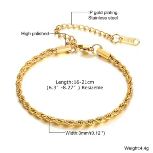 Gold 3mm * 16 5cm
