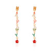 Wholesale Christmas colorful rhinestone letter earrings