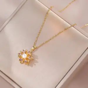 X1681 Purple Gold Little Daisy