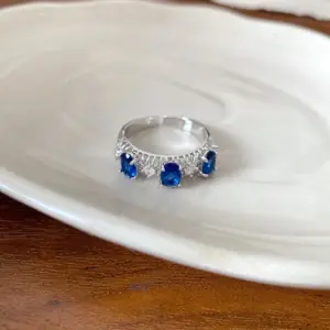 78 # Ring - Silver - / Blue
