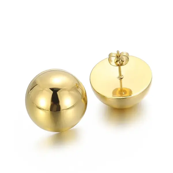 PVD Coated 18K Gold Plated Geometric Stainless Steel Fashion Waterproof Non Tarnish Ear Studs