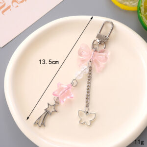 K4868 transparent bow (pink) / Small pendant