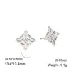 1 Pair Vintage Style Witch Knot Solid Color Plating Stainless Steel Ear Studs